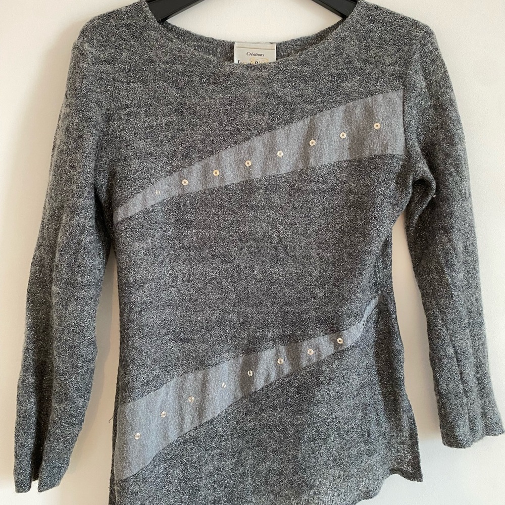 Joseph Ribkoff Gray Sweater with Accents